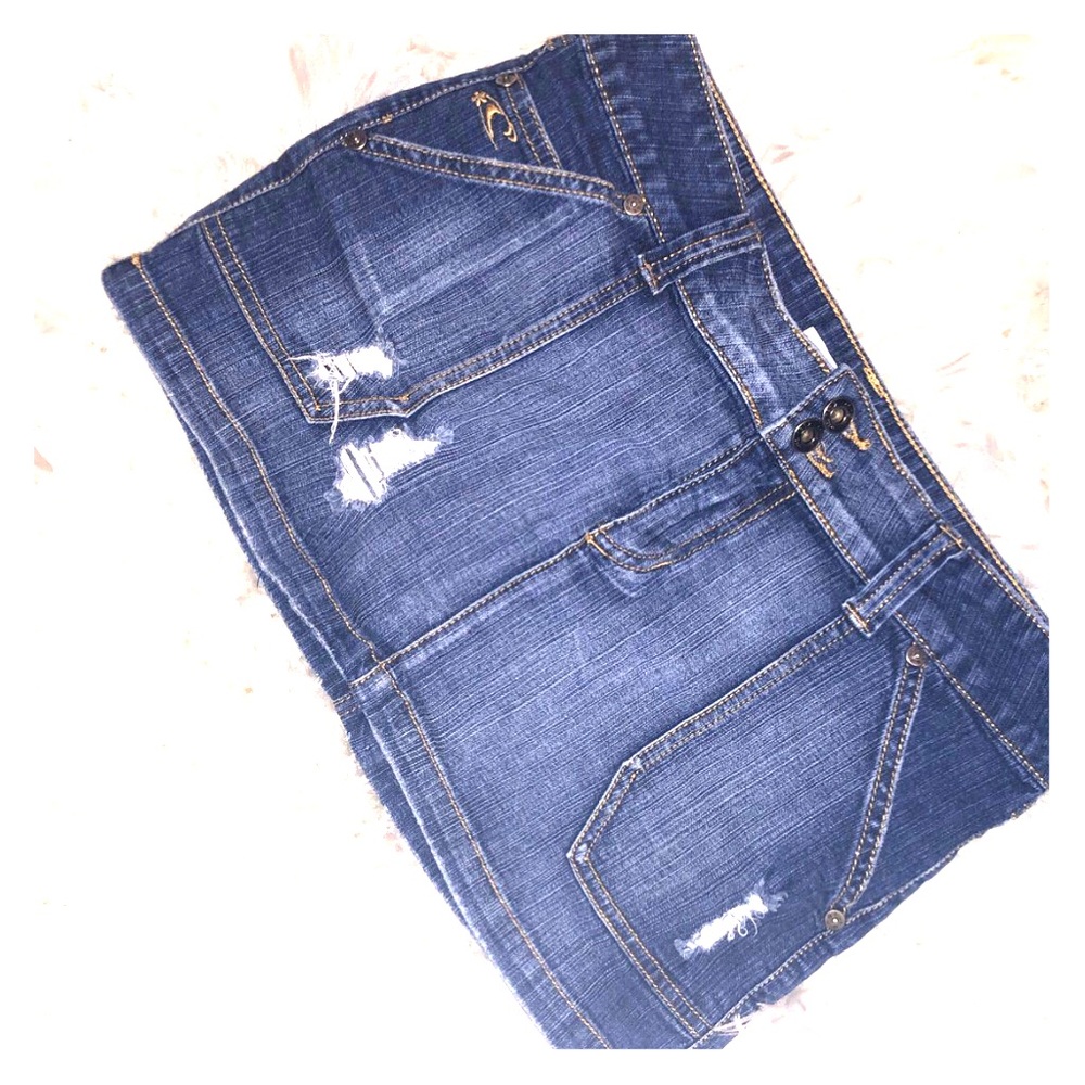 Blue Jean Mini Skirt